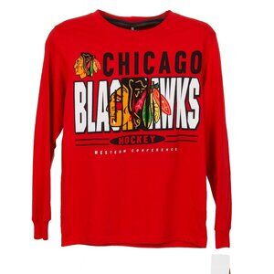 Chicago Blackhawks Red Long Sleeve Tee – Size Large